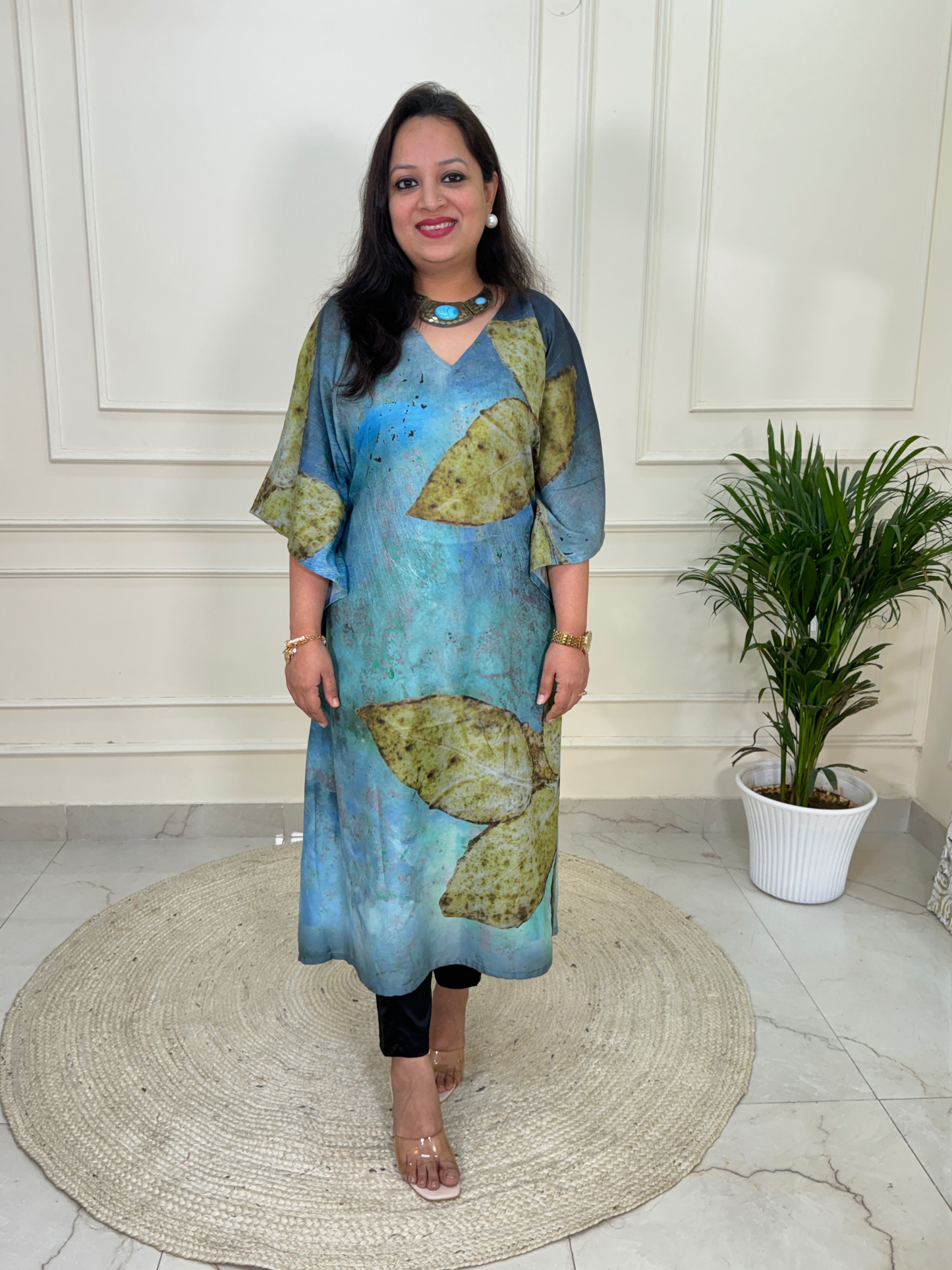 Ziaana Kaftan Collection- Blue Green