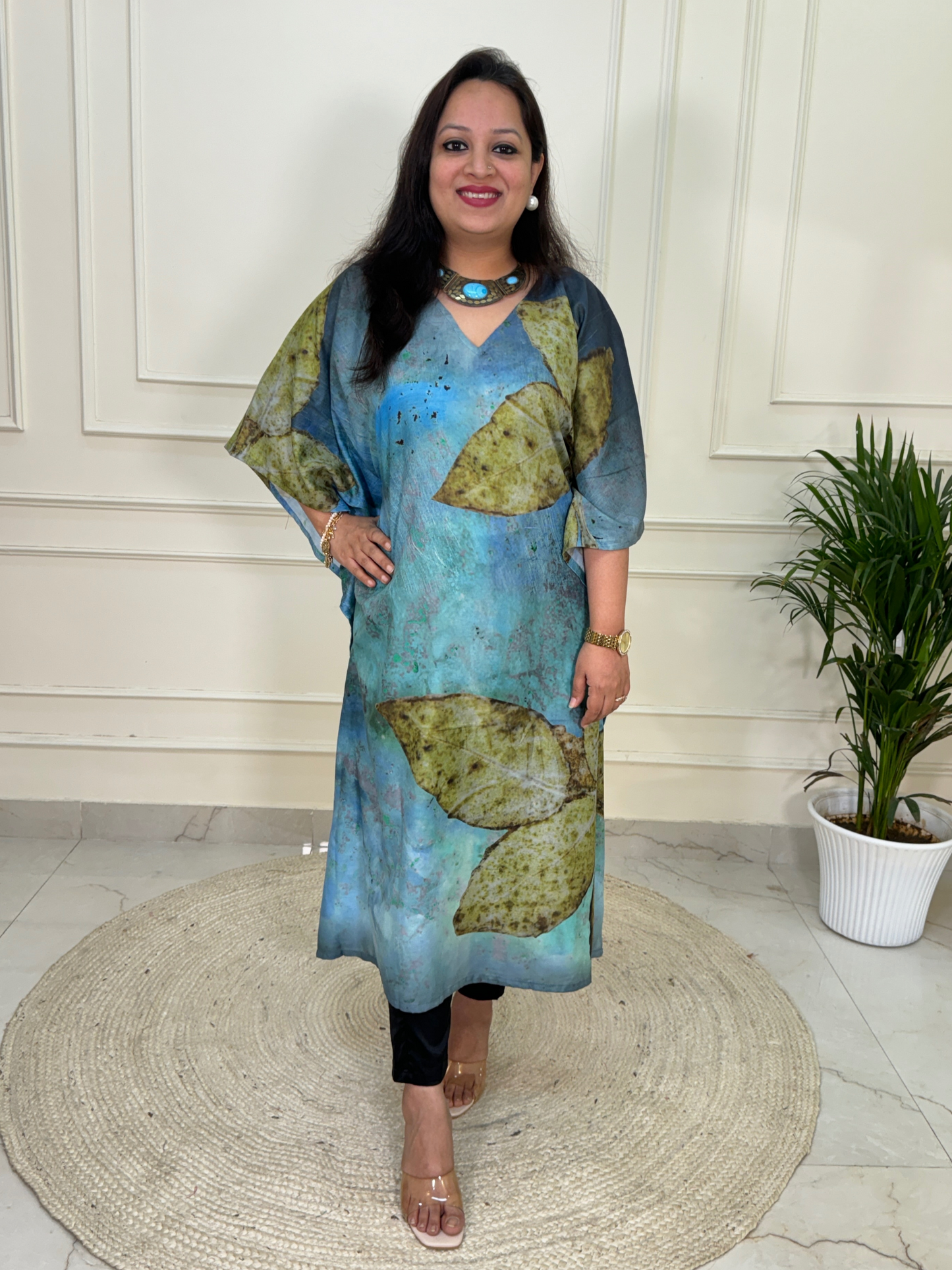 Ziaana Kaftan Collection- Blue Green