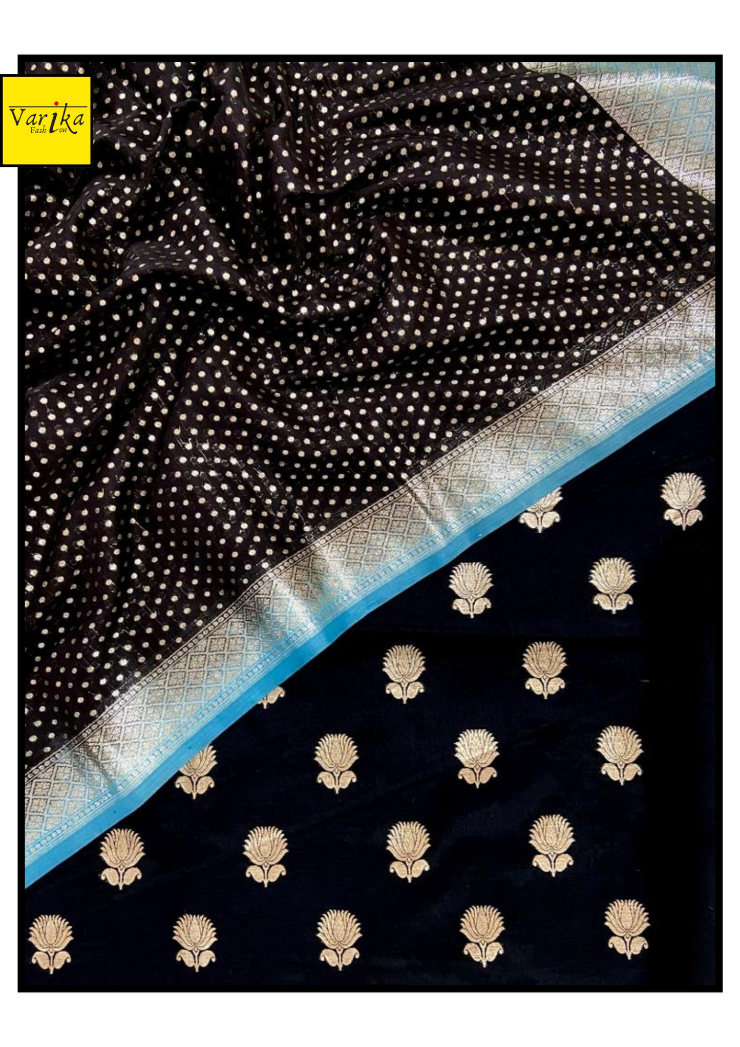 Black Colour Pure Chanderi Banarasi Suit