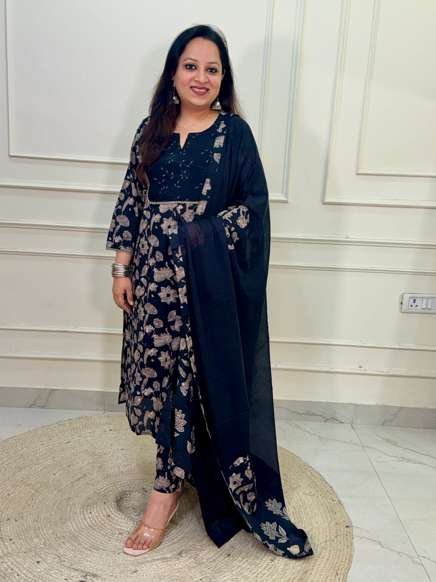 Black beauty 3 piece premium Cotton Suit Set- Black