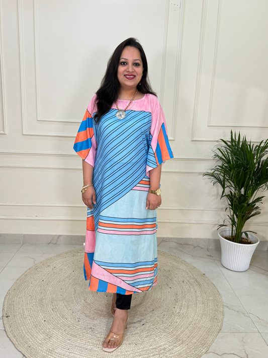 Ziaana Kaftan Collection- Blue Pink