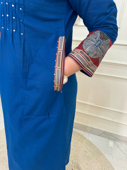 The Royal 3 piece premium Cotton Suit Set- Blue