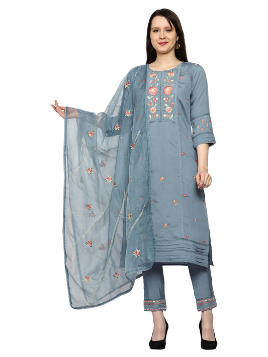 Varika Fashion Pakistani Suit in Blue Colour